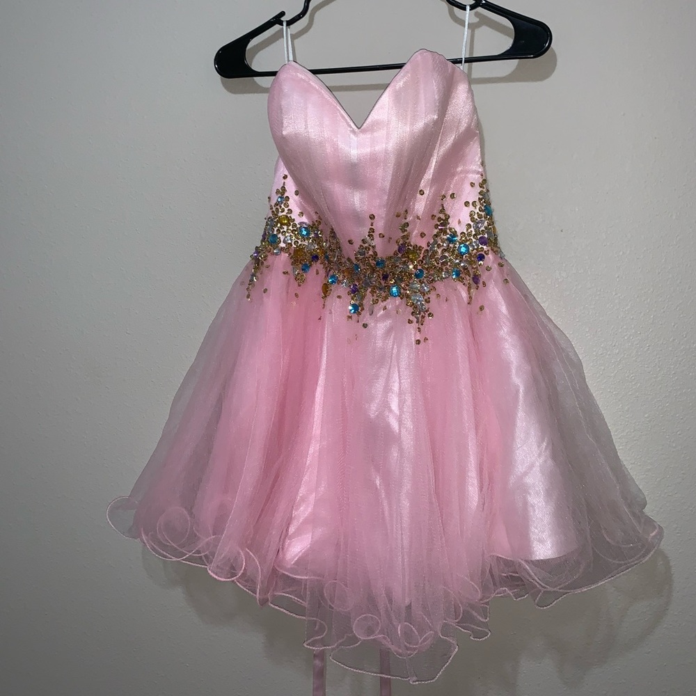 Women’s Pink Strapless Dress